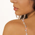 silver bra straps with leafs shape on shoulder
